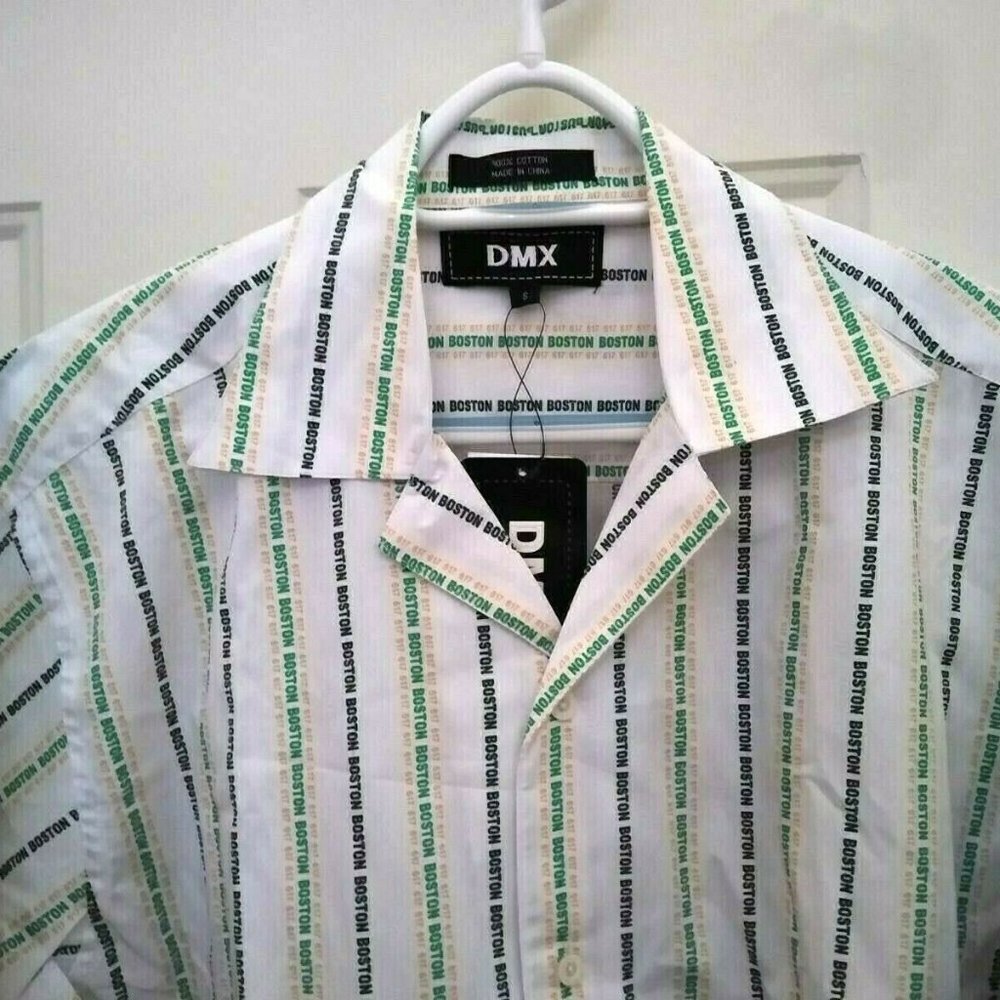 Vintage Boston 617 Button Down‎ Short Sleeve Shirt